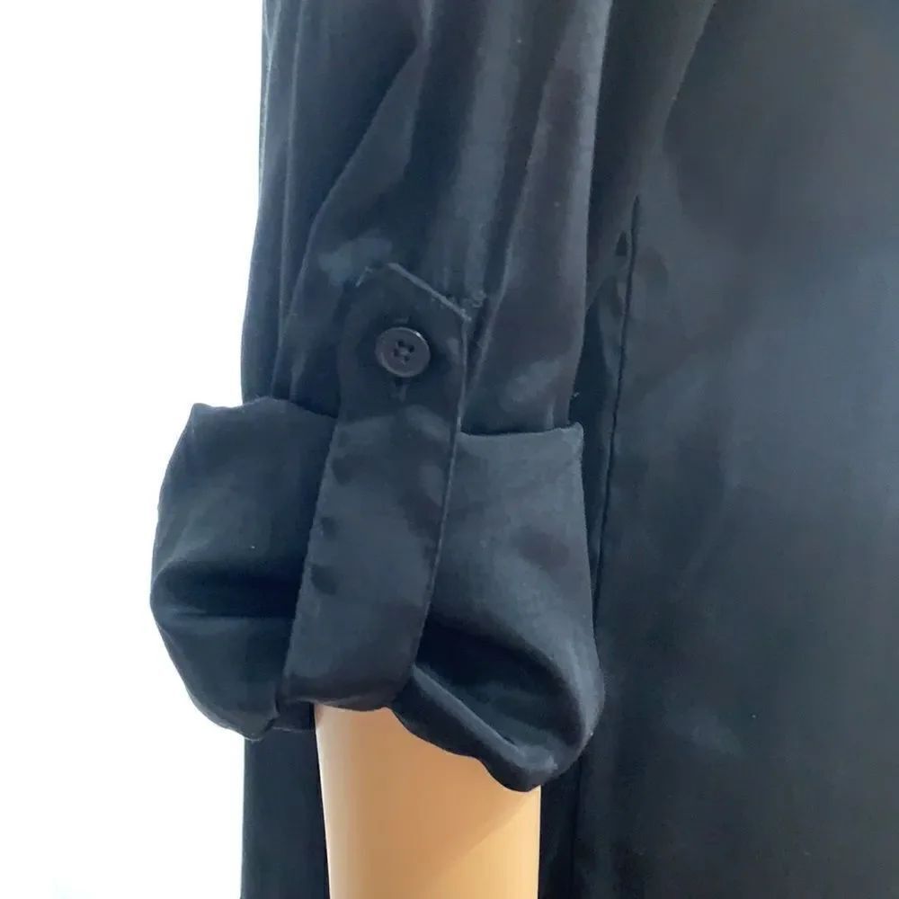 Express Button Front 2 Pocket Long Sleeve Blouse - Picture 5 of 9